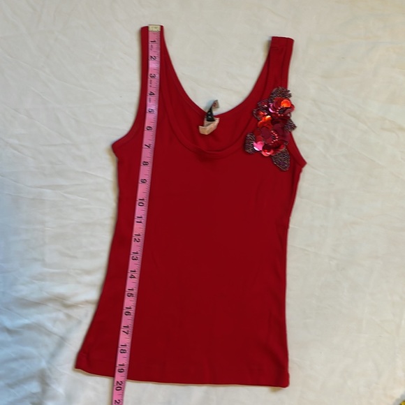 Vintage Ribbed Tank with Sequin Flower size XS - Picture 4 of 6